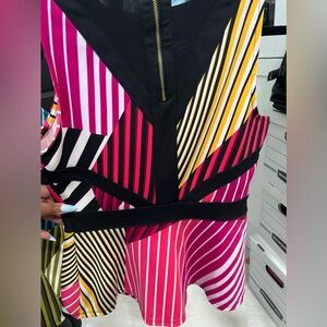 Multi color peplum top